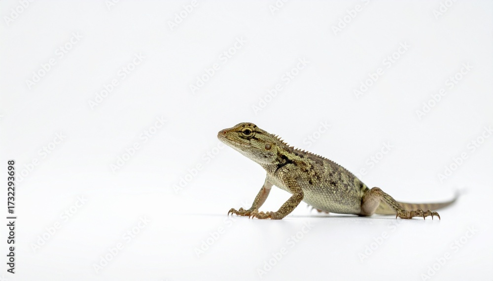 Fototapeta premium lizard on a white background
