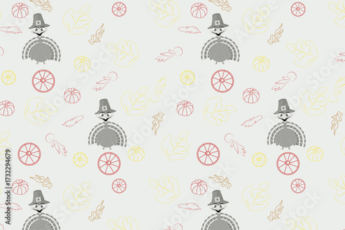 Warmth with a rustic farmhouse feel Thanksgiving, Autumn harvest Seamless Patterns For Fabric, table linens, greeting cards, scrapbook paper, wall art