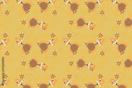 Warmth with a rustic farmhouse feel Thanksgiving, Autumn harvest Seamless Patterns For Fabric, table linens, greeting cards, scrapbook paper, wall art