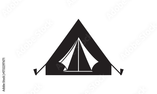 Different Types of Camping Tents Silhouette