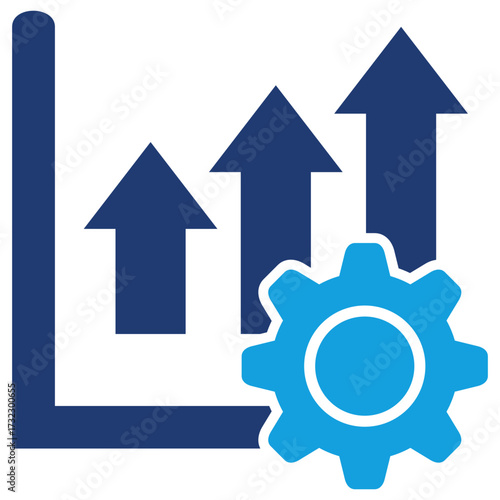 Improvement Flat Blue Icon