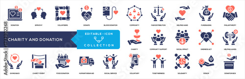 Glyph Color - Charity And Donation Icon Collection