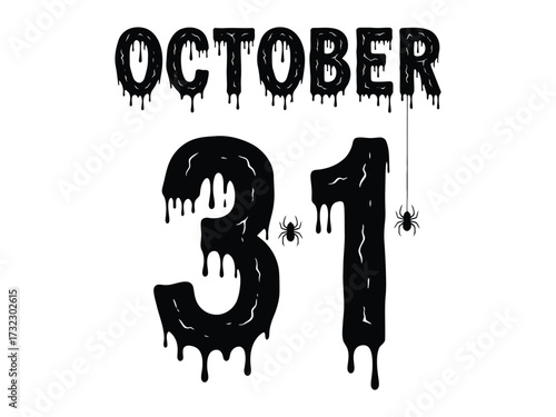 Halloween Countdown:Spooky date and arachnids to enhance the essence of the celebration.