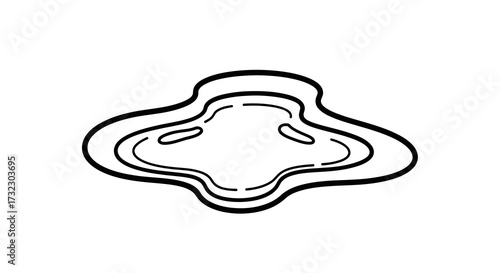 Abstract outlined topographical map illustration for geographic presentations and templates