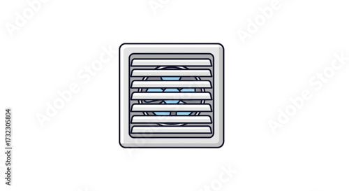 Detailed illustration depicting a clean, modern ventilation system design element