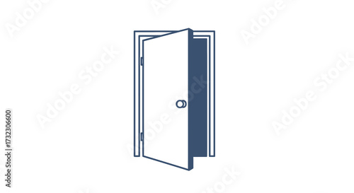 Minimalist doorway illustration symbolizing opportunity and potential new beginnings