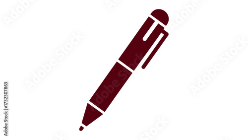Precision in Every Stroke: A stylized rendering of a sleek pen, rendered in a minimalist style, embodying the essence of writing, creativity, and precision. 