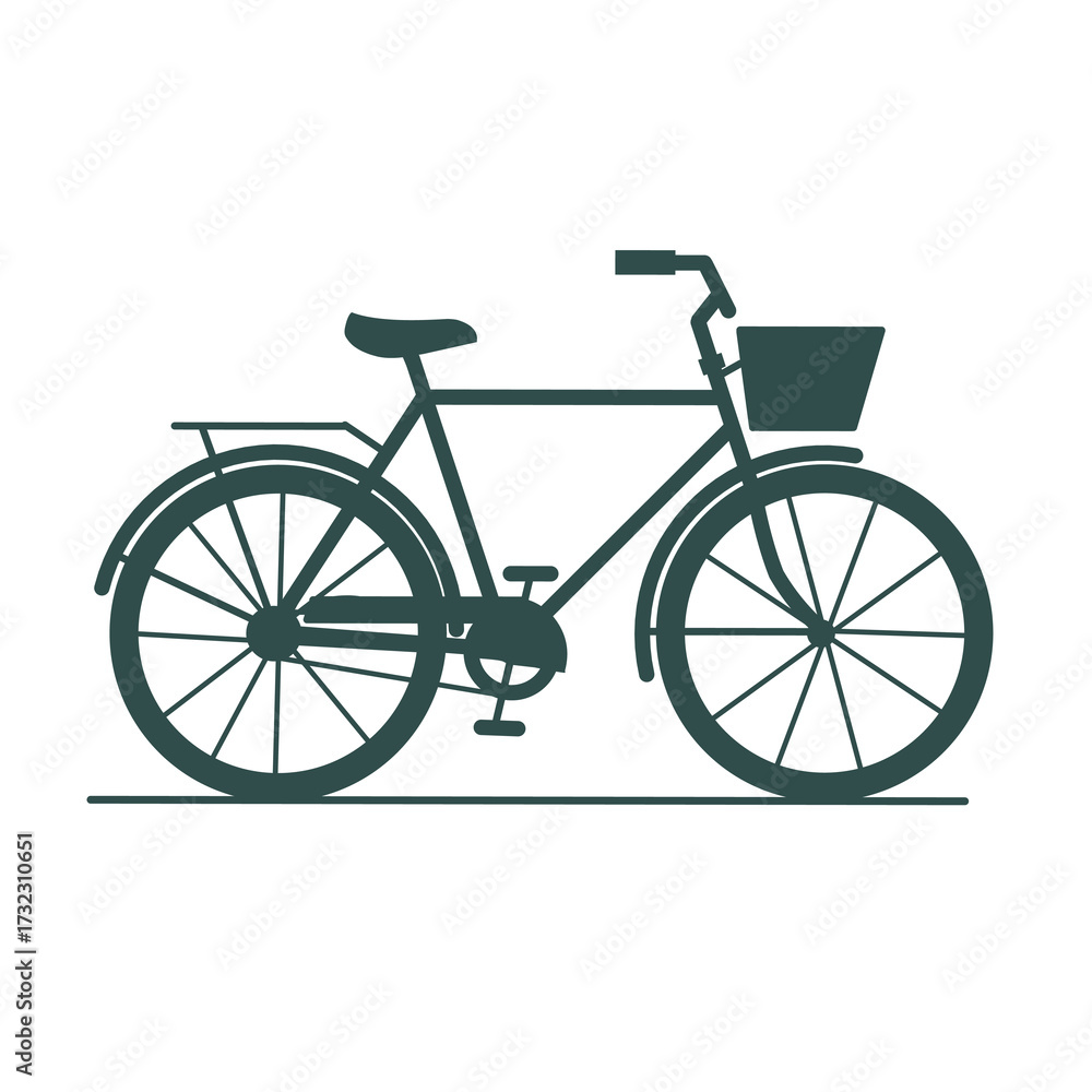 Fototapeta premium Retro Bicycle Silhouette