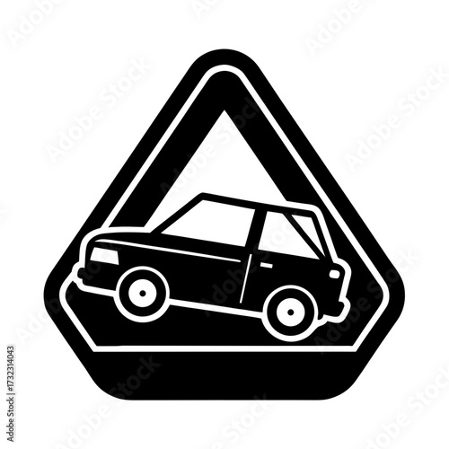 car accident sign vector art illustration