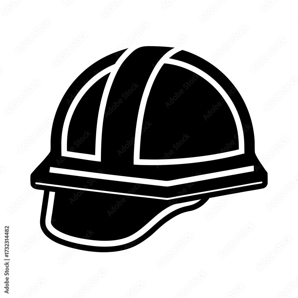 Fototapeta premium helmet industrial protection safety fill vector 