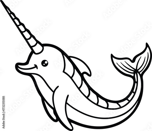 Black tribal tattoo design with a cartoon fish vector illustration and head silhouette