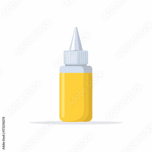 Yellow Bottle of Craft Glue with Precision Tip Applicator for School Projects