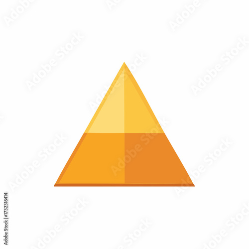 Abstract illustration of a pyramid divided into segments with color variations