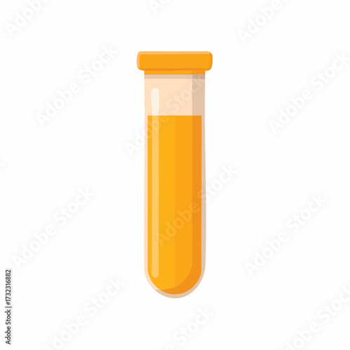 Laboratory test tube with yellow liquid