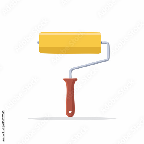 Yellow Paint Roller Tool for Home Renovation and Decorating Projects