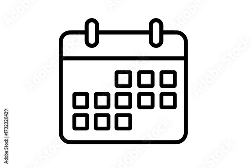 Calendar line icon. Schedule, planner, and date symbol. Time management concept for agenda, appointment, event, reminder. Vector illustration for web, app, and business design.