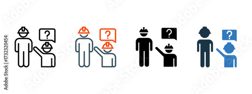 Question multiple icon style vector illustration