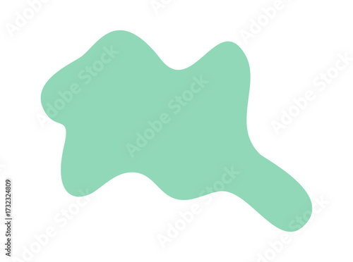 Green liquid paint flowing element