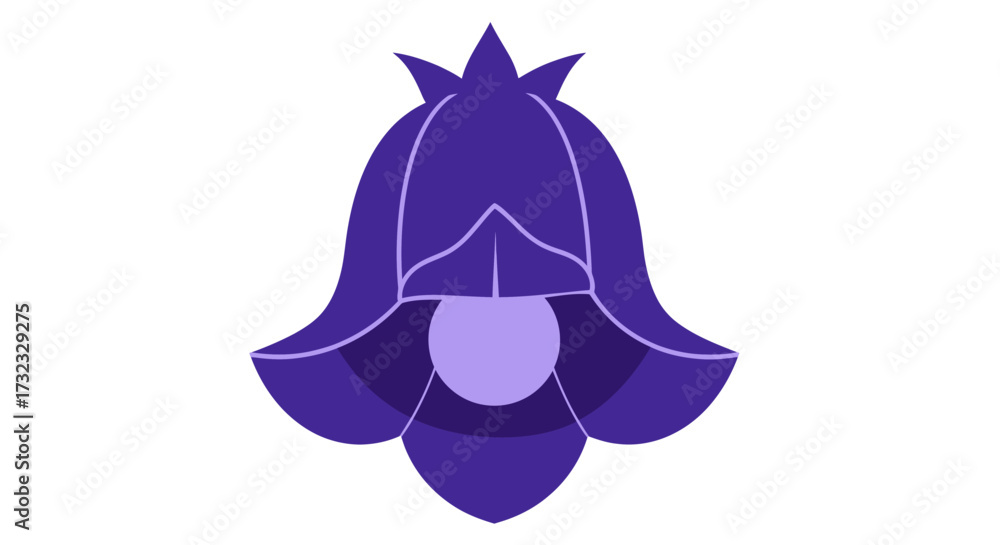 Fototapeta premium Stylized bluebell, flat design