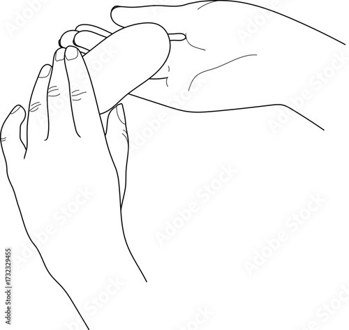 Washing hands with soap. Hands holding a bar of soap