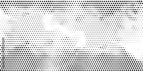 Grunge halftone gradient background. Faded grit noise texture. White and black sandy wallpaper. Retro pixelated backdrop. Anime or manga style comic overlay. Vector graphic design textured template