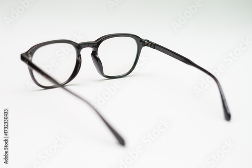 clear glasses minus glasses on a white background
