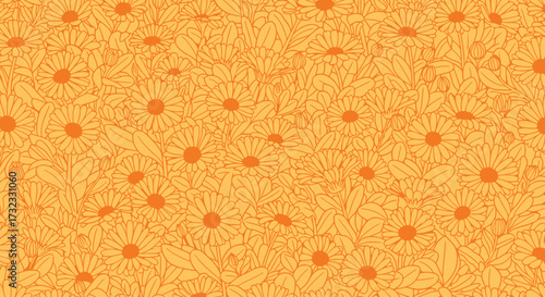 Yellow floral pattern