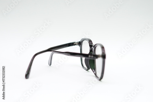 clear glasses minus glasses on a white background
