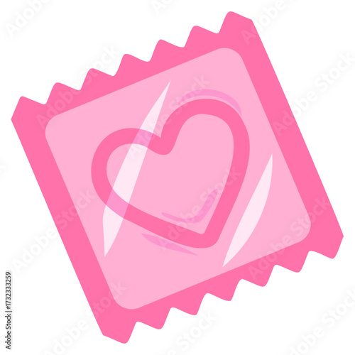 condom heart pink
