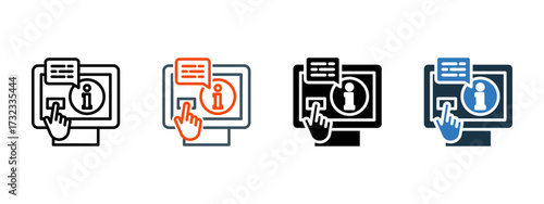 Self Service multiple icon style vector illustration