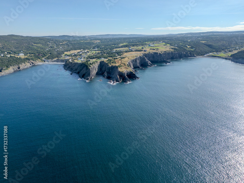 Rocky Coast of Middle Cove-Outer Cove in Newfoundland, Canada. 