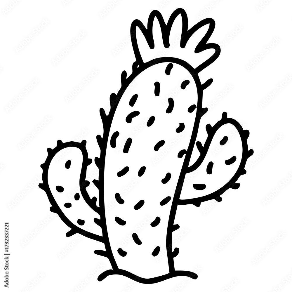 Naklejka premium traditional brazilian flowering cactus plant