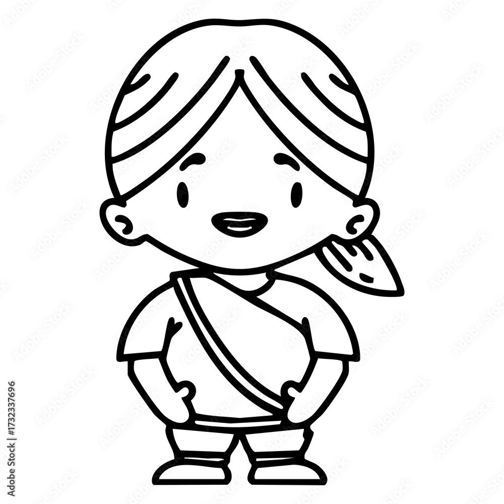Obraz premium happy indian woman wearing sash