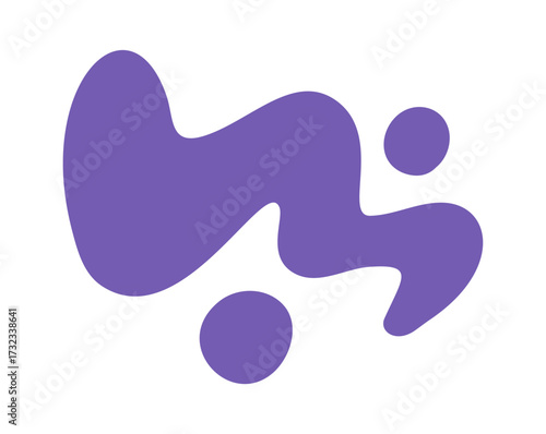 Purple paint liquid spot element