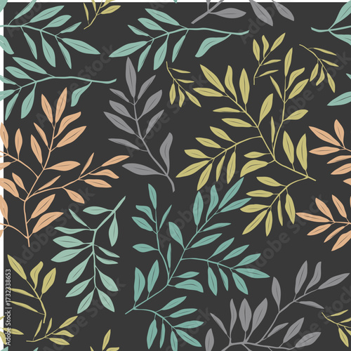seamless pattern with leaves