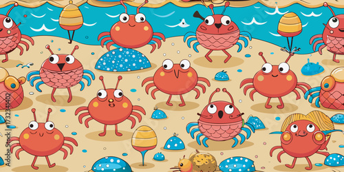 Miscellaneous seamless pattern for kids and adult
