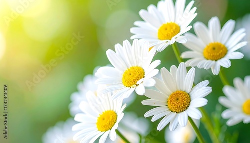 Wallpaper Mural Close-up of white daisies in soft focus Torontodigital.ca