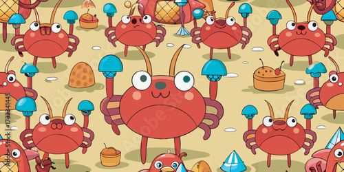 Miscellaneous seamless pattern for kids and adult