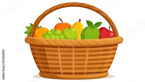 Colorful fruit basket