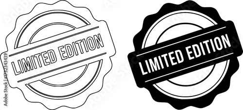 Limited edition stamp sticker icon vector
