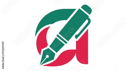Creative Writing Icon: A bold graphic showcases a pen gracefully integrated into an elegant design. It evokes thoughts of writing, literature, and the creative arts.