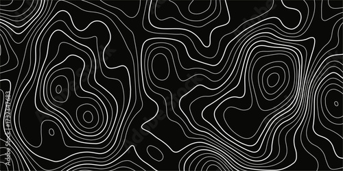 Topographic map background with geographic grid for hiking and mountain sport. luxury topographic wavy pattern and geographic grid map design. paper texture Imitation of a geographical map shade.