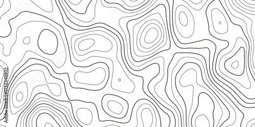 Topographic map background with geographic grid for hiking and mountain sport. luxury topographic wavy pattern and geographic grid map design. paper texture Imitation of a geographical map shade.