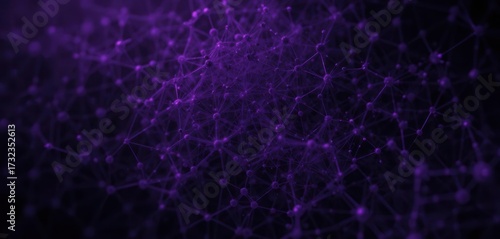 Enigmatic Structures  Deep Purple Hexagonal Abstract Data Visualization