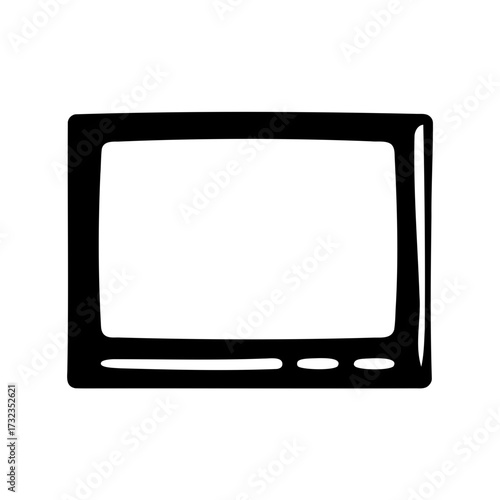 Retro television with a minimalist design evoking nostalgia and classic technology