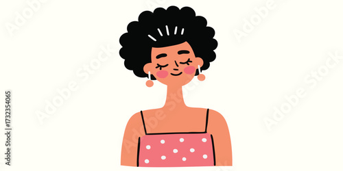 A calm and serene portrait ...