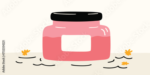 A delightful jar of pink be...