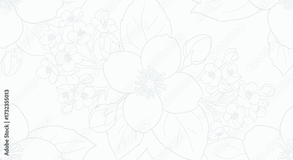 Obraz premium Soft, faded floral pattern