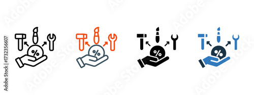 Profession multiple icon style vector illustration