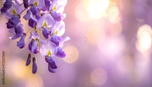 Wallpaper Mural Close-up of wisteria blossoms in soft light Torontodigital.ca